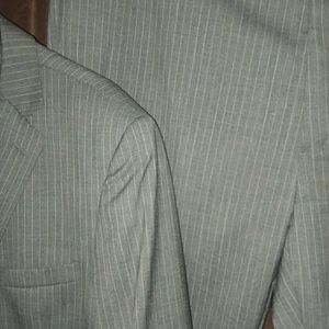 Gray Pinstriped Suit